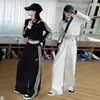 Conjunto de Moda para Niñas 2026 Primavera/Otoño Nuevo Elegante Estilo Callejero de Celebridad de Internet Sudadera con Capucha de Manga Corta Larga Pantalones de Pierna Ancha Conjunto de Dos Piezas