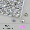 Cabeça de Gato Substituição K9 Multifacetada 6*10mm Fundo Pontiagudo Vidro Lote Inteiro de Enfeites de Diamante Brilhantes DIY Coração Diamante Grande para Nail Art