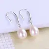 Brincos de Contas em Formato de Concha de Prata Esterlina 925 para Mulheres, Estilo Longo, Brincos Elegantes, Pingentes de Orelha da Moda, Brincos Combinando para Melhores Amigas