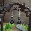 Aretes Largos de Gota de Agua Turquesa Bohemios Vintage Distintivos Joyería para la Oreja Mariposa Flor Xizang Gancho para la Oreja Gota para la Oreja Mujer