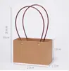 Bolsa Tote de Cuero Engrosado, Bolsa para Arreglo Floral, Caja de Regalo Floral para el Día de la Madre, Caja de Material de Empaque Floral, Caja de Regalo para Floristería