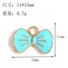 Dulce Caricatura Multicolor Mariposa Combinada con Accesorios de Gota de Aceite Dorada, Pulsera Corazón Femenino, Aretes, Collar, Llavero, Colgante