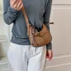 Bolso de hombro único con estampado nuevo, versátil tejido moda exquisito axila 2026 bandolera para mujer, bolso de otoño vintage para el día a día