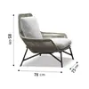 Cadeira de Rattan para Exterior, Mesa de Chá e Cadeiras de Rattan para Pátio e Jardim de Exterior, Cadeira de Sala de Estar Individual para Varanda, Cadeira Sofá com Encosto