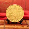 Dropshipping: Ornamento Redondo de Latão Cidade Montanha e Mar, apresentando o Sol, a Lua, o Tai Chi, os Oito Trigramas e os Quatro Símbolos, uma peça decorativa para casa ou entrada