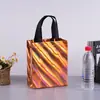 Bolsa de papel de aluminio no tejido, bolsa de regalo de cumpleaños, bolsa de compras ecológica, bolsa de mano para ropa con película láser personalizada, personalización 3D
