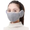 Máscara quente de outono e inverno forrada com lã polar dois em um à prova de frio respirável à prova de vento máscara de lã polar tridimensional para ciclismo protetores de ouvido para homens e mulheres