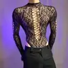 Lobe Lencería Erótica para Hombre Body de Malla Hueco en la Entrepierna Set Pasión Transparente Sexy Pieza Única Venta al por Mayor