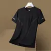 Camiseta Masculina de Manga Curta Transfronteiriça, Tendência de Verão Estilo Coreano Simples de Manga Meia-Manga, Camiseta de Marca Tendência Casual Solta Estilo Hong Kong