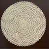 Yimanqiyun Mantel Moderno Sencillo para Plato de Cena Redondo Aislante con Borlas de Papel Accesorios Decorativos Manteles Anti-quemaduras