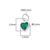 Nuevo colgante de corazón de circonita de color dopamina, colgante de corazón de plata de ley s925 de color dorado, material de accesorios en forma de corazón
