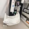 Bolso bandolera de gran capacidad de alta gama para mujer, para el verano 2026, nuevo bolso de lona de nailon rojo