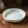 Tigela Rasa Grande de Cerâmica Estilo Japonês para Uso Doméstico, Tigela de Salada, Louça, Tigela Redonda Estilo Ocidental, Tigela para Macarrão de Restaurante, Tigela para Atacado
