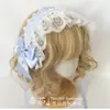 Faixa de Cabelo de Renda Lolita Vintage Feita à Mão FanQ Acessórios de Cabelo KC Faixa de Cabelo de Grama Faixa de Cabelo em Gel