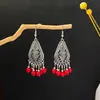 Pendientes de Estilo Étnico Bohemio Europeo y Americano, Pendientes Largos de Metal con Borlas, Pendientes de Estilo Exótico de Moda al por Mayor