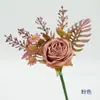 Flores de Aromaterapia con Bordes Quemados, Flores Artificiales de Seda Atadas a Mano, Arreglos de Florero Difusor de Aroma, Flores Artificiales para Decoración de Bodas, Flores Falsas para Decoración de Salón de Bodas