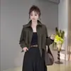 Chal de punto estilo Hong Kong retro con manga larga para mujer, nueva colección de otoño 2026, corte holgado, adelgazante, top versátil y elegante