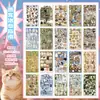 Livro de Adesivos Recortados Yuxian Letras Fofas Gatinho Criativo Cachorrinho Expressões Material para Diário Adesivos de Criação de Cena DIY