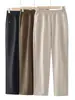 Los pantalones de mamá son holgados y de talla grande para primavera y otoño, adecuados para mujeres mayores de 50-60 años, pantalones rectos gruesos para mujeres de mediana edad y mayores.