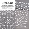 Pegatina Adhesiva para Uñas Transfronteriza Color Pequeño Amor Forma de Estrella Hueco Bronceado Plata Calcomanía de Decoración para Uñas