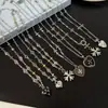 Collar Cruzado Vintage Colorido Y2K Millennium Hot Girl para Mujer, Cadena para Clavícula Versátil Dulce y Fresca, Cadena para el Cuello de Estilo Niche de Lujo Ligero