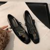 Versión de Piel de Vaca Hebilla Elevadora de Altura Interior Zapatos Mary Jane Zapatos de Mujer 2025 Primavera y Otoño Nuevos Estilo Francés Estilo Chanel Elegantes Zapatos de una Sola Capa