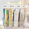 Soporte para libros, caja de almacenamiento de libros, organizador de escritorio vertical acrílico transparente para escritorio de estudiante, organizador de archivos para papel tamaño A4