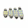 Luz decodificadora de doble punta para interior de coche 5630/5730 6smd luz de lectura aluminio 31 36 39 41mm luz de techo