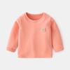 Terciopelo alemán ropa de otoño ropa interior térmica para niños abrigo base con forro polar para la fiebre del bebé camiseta de manga larga con cuello alto para niños y niñas