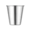 Copo Pequeno de Vinho de Aço Inoxidável 304 Transfronteiriço 30ml Portátil para Exterior Camada Única de Metal Borda Enrolada 50ml Material 201
