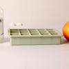 Molde de silicona para cubitos de hielo (15 unidades), tamaño grande, con tapa, apto para alimentos