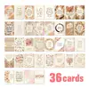 36 Tarjetas de Bendición Florales Acuarela del Día de la Madre de Compra Directa Transfronteriza con Cálidas Ilustraciones Padre-Hijo, Tarjetas de Felicitación de Regalo Festivo