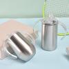 Taza termo portátil binaural de gran capacidad para chupete de niños de acero inoxidable 304, ideal para el hogar y el coche.