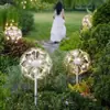 Lámpara de Diente de León Acrílica Luminosa LED Personalizada Impermeable para Exteriores Forma Esférica Luz para Proyecto de Iluminación de Paisaje de Parque