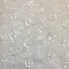 Jiaxin Tejido y Bordado Tela para Vestir Moda Japonesa y Coreana Monocromática Flor Hueca Verde Flor Oscura Tela Base de Malla Tela Bordada