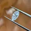 Wuzhou Cultiva e Fornece Pedras Soltas de Moissanita em Formato Marquise com Diamantes Anéis com Inlay para DIY Pingentes Colares Pingentes