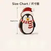 Decoración Navideña de Pingüino con Sombrero de Venta Caliente Transfronteriza, Adorno de Madera de Múltiples Niveles, Bandeja Escalonada, Decoración de Mesa Festiva