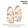 Sapatos Furados Estilo Ballet para Meninas Desenho Animado Fofo Verão Novo Antiderrapante Solado Macio Pai-Filho Dança Praia Sandálias Respiráveis