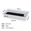 Caixa de Fios para Mesa de Escritório Tampa de Furo para Fios de Alumínio para Mesa Tampa Decorativa de Furo para Fios de Mesa de Computador Mesa de Conferência Caixa de Fios Quadrada com Escova