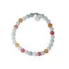 Muestra de Pulsera de Jade Liquidación Pulsera de Bolas de Colores Diversas Bolas de Jade Natural Pulsera Transparente como el Hielo Regalo de Cumpleaños