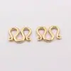 Broches de latón chapados en oro para varios collares y pulseras, Broches en W, Accesorios de joyería de latón chapado en oro de 24k al por mayor
