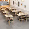 Mesa para Restaurantes, Cafeterías de Té de Leche, Mesas de Comedor Comerciales, Restaurantes de Hot Pot Picante, Hamburgueserías, Juego de Mesas y Sillas para Comida Rápida y Snacks, Mesa de Comedor para el Hogar