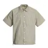 Camisa Plaid de Manga Curta para Uso Diário Americano 11KN para Homens e Mulheres Solta Simples Elástica de Alta Inteligência com Cordão Top Casual