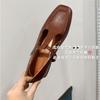 Sapatos de Salto Único Femininos de Tamanho Grande para Exportação, Novo Estilo Primavera 2026, Sapatos Mary Jane com Salto Grosso, Sapatos de Cano Baixo com Tira em T para Mulheres