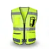 Chaleco Reflectante de Obra Ropa de Trabajo Seguridad Sanidad Servicio de Conducción Multibolsillos Ropa Protectora de Seguridad Reflectante Personalizable con Impresión