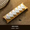 Juego de Té de Porcelana Blanca con 6 Tazas y Soporte para Tazas, con Diseño Inspirado en el Zen, Hecho de Jade Grasa de Oveja, Adecuado para Té Kung Fu
