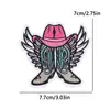 Tianyinuo Especializada em Fronteira Especializada em Tecido Bordado Personalizado para Cowgirl Adesivos DIY Patch de Cowboy Ocidental Menina Adesivos Decorativos