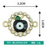 Accesorios de joyería para hacer uno mismo: collar, pulsera, colgante individual con incrustaciones de aleación hueca y aceite de manzana, accesorios con borde cruzado