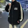 Chaqueta Cortavientos Holgada Casual Juvenil para Hombre Primavera y Otoño 2026 con Cuello Alto y Raya Lateral para Estudiante