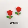 Mini rosa de simulación creativo DIY carcasa de teléfono móvil cuerda para el pelo pasador parche para taza de agua accesorios de resina pegamento cremoso